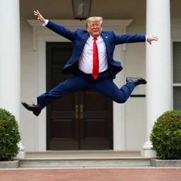 donald trump doing jumping Jack's