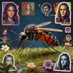 realistic detailed photo rendered in octane 3d , human mosquito with small flowers around and on the side, mysticism, by Francis Bacon, Monster Stickers late 80's,by Amano, Karol Bak, Greg Hildebrandt, Ayami Kojima and Mark Brooks deep colors. Beksinski painting, art by Takato Yamamoto. smooth shading, ultra detailed, high resolution, masterpiece. rendered in blender, ultra realistic, cinematic, unreal 6