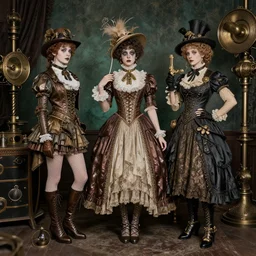vaporwave mixed up with victorian era dieselpunk