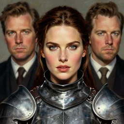 kate beckinsale as a realistic fantasy knight, closeup portrait art by norman rockwell and donato giancola and greg rutkowski,
