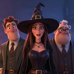 witch portrait pixar style by tristan eaton _ stanley artgerm and tom bagshaw,