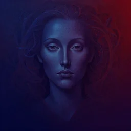 the brittle. digital painting, vertical, intricate, beautiful, detailed, grunge, illustration, abstract art by georgia o'keeffe and milo manara, trending on artstation. blue, dark red and dark purple color scheme, gradient darker to bottom