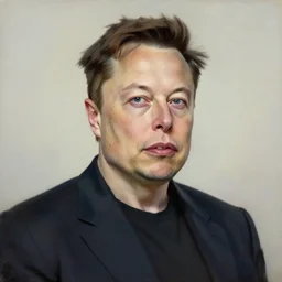 classical oil painting of Elon Musk