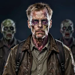 Walter White as a zombie, trending on artstation, ultra detailed, 8k, character illustration by Greg Rutkowski, Thomas Kinkade.