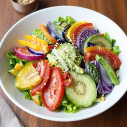 a rainbow coleslau salad