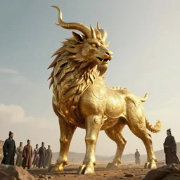 a huge ferocious kylin mythical animals occupy the ground, surrealistic, epic, 8 k hd, light effect, unreal engine, octane renderer, trending on cgsociety, trending on artstation, ultra wide angle, hyperrealism, structure, texture, 3 d render, ray tracing, hyper detailed, in the style of raphael lacoste and victo ngai dan mumford jesper ejsing jeff easley andreas rocha xision hokusai feifei ruan yizhai shen james jean zigor samaniego, golden ratio, realistic physical rendering, close shot