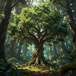 tree of life in a magical forest, artstation, concept art, 4k