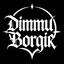 masterpiece, symmetrical dimmu borgir logo calligraphy by thomas bokler, behance, white letters on black background