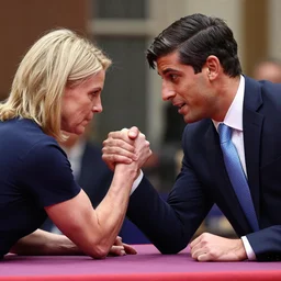 rishi sunak and liz truss arm wrestling