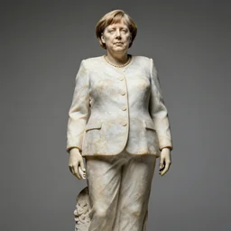greek marble stature of angela merkel, masterpiece, high defenition photo, cinematic lighting, full statue visible