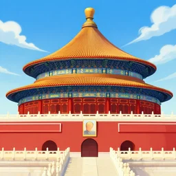 a beautiful paint of beijing, colorful anime, illustration, trending on deviantart