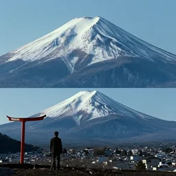 movie still from the 2 0 2 2 sequel to close encounters of the third kind by steven spielberg, which takes place at mount fuji and in tokyo. visit from benevolent alien spaceships. epic science - fiction adventure.