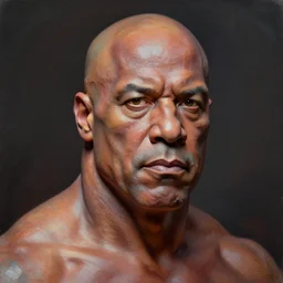 portrait of a alien Rocky Balboa by Jason Edmiston, plasticine, volumetric light