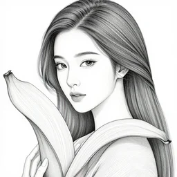 the portrait of an incredibly beautiful, graceful, and elegant woman made of bananas and petals, an ultrafine detailed illustration by kim jung gi, irakli nadar, intricate linework, bright colors, final fantasy, behance contest winner, angular, unreal engine 5 highly rendered, global illumination, radiant light, detailed and intricate environment
