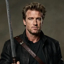 mel gibson portrait as a dnd character fantasy art.