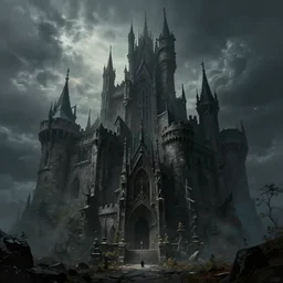 Dark Fantasy Castle!!. Atmospheric matte painting by Darek Zabrocki and Emmanuel Shiu, 4k ultra detailed, great composition cinematic.