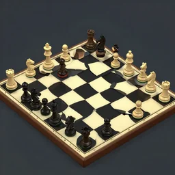 2d diagram of a complicated chess puzzle