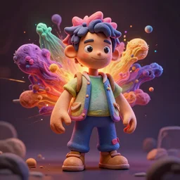 art by tenmyouya hisashi, vfx art, unreal engine render, claymation style, colourful, volumetric light, digital painting, digital illustration, dramatic light,