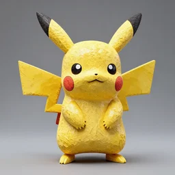 Pikachu Sculpture made out of particle-board