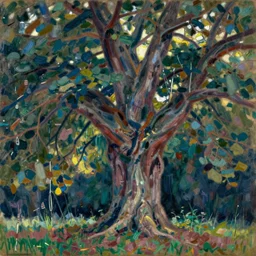 portrait of an old tree. painting by odilon redon