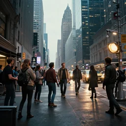movie set of sci - fi movie in new york city, hyperdetailed, artstation, cgsociety, 8 k