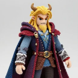 crochet of drizzt do'urden, very detailed, complex, intricate, different colors, high quality, Sigma 50mm f/1.4