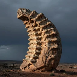 photo of a vertebrae shaped rock formation