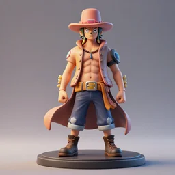 tony chopper of one piece, 3 d sculpture, 3 d cg, soft studio light