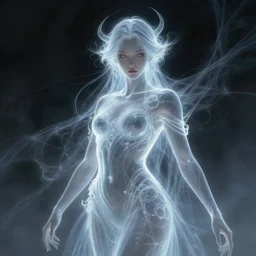 female japanese solar elemental, ghostly form, transparent, d & d, highly detailed, digital painting, artstation, concept art, sharp focus, illustration, cinematic lighting, art by artgerm and greg rutkowski and alphonse mucha