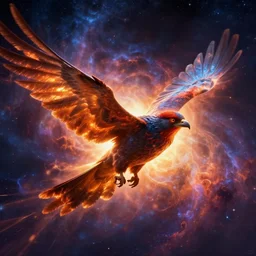 a professional photographic portrait view picture of a cosmic bird in the sky, photographic filter unreal engine 5 realistic hyperdetailed 8 k ultradetail cinematic concept art volumetric lighting, fantasy artwork, very beautiful scenery, very realistic painting effect, hd, hdr, cinematic 4 k wallpaper, 8 k, ultra detailed, high resolution, artstation trending on artstation in the style of albert dros glowing rich colors powerful imagery