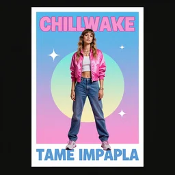 a chillwave retro tame impala concert poster design —width 1024 —height 1024