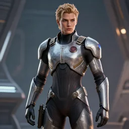 epic professional digital art of stunningly handsome male starship soldier by leesha hannigan, iris van herpen, artstation, cgsociety, wlop, epic, much wow, much detail, gorgeous, detailed, masterpiece