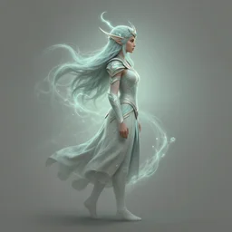 side profile centered painted portrait, Maya Ali as a Elden Ring wind mage, glowing wind tendrils, D&D, matte painting concept art, beautifully backlit, official fanart, 4k, HDR, Trending on artstation, Behance, Art Nouveau, chromatic colours, by Jesper Ejsing and RHADS and Makoto Shinkai and Lois van baarle and ilya kuvshinov and rossdraws and Cushart Krentz and Gilleard James