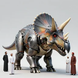 spiky triceratops in a cyborg mech suit, by alexandre ferra, zezhou chen, peter gric, mohamed reda and hr giger, hyper detailed, screen print, character concept art, hyperrealism, coherent, octane render, zbrush central, behance hd, hypermaximalist