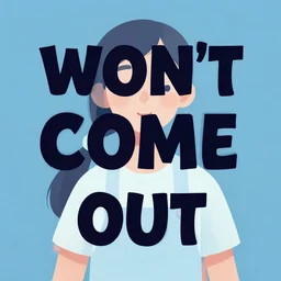 words won't come out, mental health, artstation, digital art