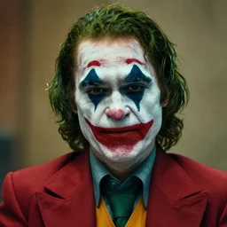 Jean-Luc Mélenchon wearing Joker makeup in Joker (2019), 4k