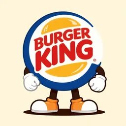restaurant mascot of a burger king cartoon design