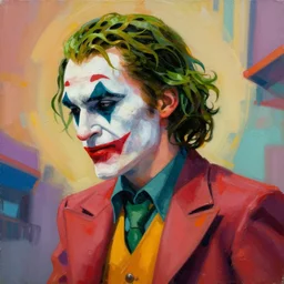 greg manchess portrait painting of joker as overwatch character, evergarden, medium shot, asymmetrical, profile picture, organic painting, sunny day, matte painting, bold shapes, hard edges, street art, trending on artstation, by huang guangjian, gil elvgren, ruan jia, greg rutkowski, gaston bussiere