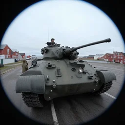 gopro footage of germany invading norway world war 2, color, full hd, fisheye photo