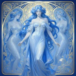 perfect blue, dreamy and ethereal,, fantasy, intricate, elegant, highly detailed, digital painting, artstation, concept art, smooth, sharp focus, illustration, art by artgerm and greg rutkowski and alphonse mucha