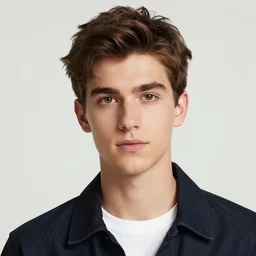 a photographic portrait of a handsome young man