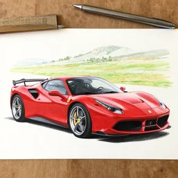 ferrari drawn by bordalo ii and artur bordalo