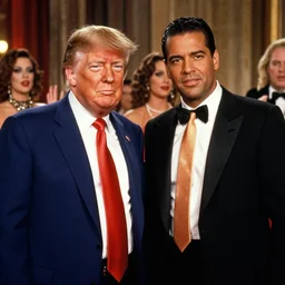 donald trump and ted cruise in showgirls, film stills,