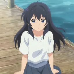 girl on the dock, anime