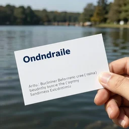 bussines card on the lake, extremely detailed, cinematic shot