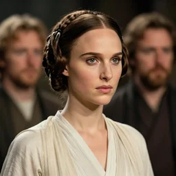headshot of natalie portman as princess leia in star wars by william bouguereau and louis rhead