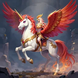 phoenix unicorn dork fantasy art