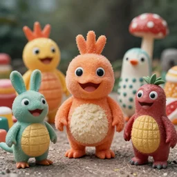 realistic candyland creatures, national geographic, canon 5 0 mm, cinematic lighting, photography, retro, film, kodachrome