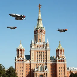 multicolor photo of moscow with flying spaceships by gregory crewdson created at future in 4 k ultra high resolution and with ultra wide angle, with inspiring feeling