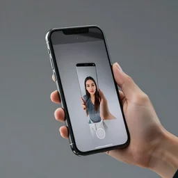 a floating smart phone taking a picture of itself in a mirror, the phone contains an image of a phone, infinite recursion, ink drawing, in the style of m. c. escher
